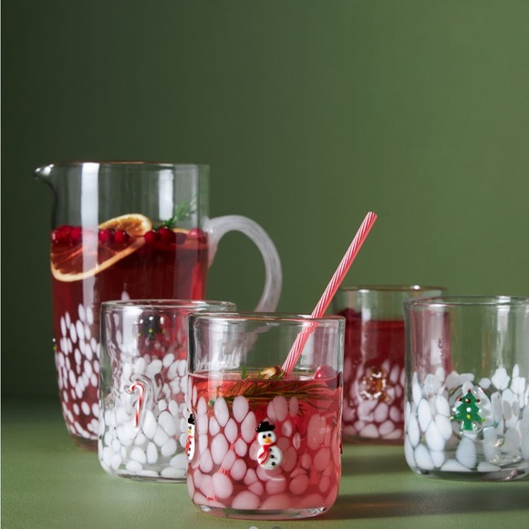 CHRISTMAS TREE icon festive juice glass - Picture 4 of 4